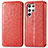 Coque Portefeuille Motif Fantaisie Livre Cuir Etui Clapet pour Samsung Galaxy S23 Ultra 5G Rouge