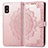 Coque Portefeuille Motif Fantaisie Livre Cuir Etui Clapet pour Sharp Aquos wish3 Or Rose