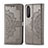 Coque Portefeuille Motif Fantaisie Livre Cuir Etui Clapet pour Sony Xperia 1 II Gris