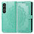 Coque Portefeuille Motif Fantaisie Livre Cuir Etui Clapet pour Sony Xperia 1 V Vert