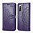 Coque Portefeuille Motif Fantaisie Livre Cuir Etui Clapet pour Sony Xperia 10 II Violet