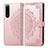 Coque Portefeuille Motif Fantaisie Livre Cuir Etui Clapet pour Sony Xperia 5 III Or Rose