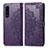 Coque Portefeuille Motif Fantaisie Livre Cuir Etui Clapet pour Sony Xperia 5 III SO-53B Violet