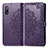 Coque Portefeuille Motif Fantaisie Livre Cuir Etui Clapet pour Sony Xperia Ace II SO-41B Violet