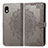 Coque Portefeuille Motif Fantaisie Livre Cuir Etui Clapet pour Sony Xperia Ace III SOG08 Gris