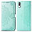 Coque Portefeuille Motif Fantaisie Livre Cuir Etui Clapet pour Sony Xperia L3 Vert