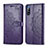 Coque Portefeuille Motif Fantaisie Livre Cuir Etui Clapet pour Sony Xperia L4 Violet