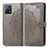 Coque Portefeuille Motif Fantaisie Livre Cuir Etui Clapet pour Vivo iQOO U3x 5G Gris