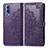 Coque Portefeuille Motif Fantaisie Livre Cuir Etui Clapet pour Vivo iQOO Z3 5G Violet