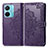 Coque Portefeuille Motif Fantaisie Livre Cuir Etui Clapet pour Vivo iQOO Z6 Pro 5G Violet