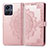 Coque Portefeuille Motif Fantaisie Livre Cuir Etui Clapet pour Vivo T1 4G Or Rose