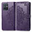 Coque Portefeuille Motif Fantaisie Livre Cuir Etui Clapet pour Vivo T1 5G India Violet