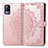 Coque Portefeuille Motif Fantaisie Livre Cuir Etui Clapet pour Vivo V21e 4G Or Rose