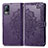 Coque Portefeuille Motif Fantaisie Livre Cuir Etui Clapet pour Vivo V21e 4G Violet