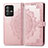 Coque Portefeuille Motif Fantaisie Livre Cuir Etui Clapet pour Vivo V23 Pro 5G Or Rose