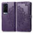 Coque Portefeuille Motif Fantaisie Livre Cuir Etui Clapet pour Vivo X60 Pro+ Plus 5G Violet