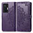 Coque Portefeuille Motif Fantaisie Livre Cuir Etui Clapet pour Vivo X70 Pro 5G Violet