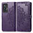 Coque Portefeuille Motif Fantaisie Livre Cuir Etui Clapet pour Vivo X70t Violet