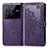 Coque Portefeuille Motif Fantaisie Livre Cuir Etui Clapet pour Vivo X80 Pro 5G Violet