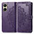 Coque Portefeuille Motif Fantaisie Livre Cuir Etui Clapet pour Vivo Y16 Violet