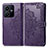 Coque Portefeuille Motif Fantaisie Livre Cuir Etui Clapet pour Vivo Y22 Violet