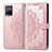 Coque Portefeuille Motif Fantaisie Livre Cuir Etui Clapet pour Vivo Y33T Or Rose