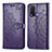 Coque Portefeuille Motif Fantaisie Livre Cuir Etui Clapet pour Vivo Y50 Violet