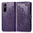 Coque Portefeuille Motif Fantaisie Livre Cuir Etui Clapet pour Vivo Y73s 5G Violet