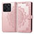 Coque Portefeuille Motif Fantaisie Livre Cuir Etui Clapet pour Xiaomi Mi 13T 5G Or Rose