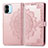 Coque Portefeuille Motif Fantaisie Livre Cuir Etui Clapet pour Xiaomi Poco C51 Or Rose