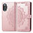 Coque Portefeuille Motif Fantaisie Livre Cuir Etui Clapet pour Xiaomi Poco F3 GT 5G Or Rose