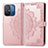 Coque Portefeuille Motif Fantaisie Livre Cuir Etui Clapet pour Xiaomi Redmi 11A 4G Or Rose