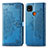Coque Portefeuille Motif Fantaisie Livre Cuir Etui Clapet pour Xiaomi Redmi 9 India Bleu
