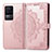 Coque Portefeuille Motif Fantaisie Livre Cuir Etui Clapet pour Xiaomi Redmi K50 5G Or Rose