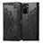 Coque Portefeuille Motif Fantaisie Livre Cuir Etui Clapet pour Xiaomi Redmi Note 11 SE India 4G Noir