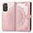 Coque Portefeuille Motif Fantaisie Livre Cuir Etui Clapet pour Xiaomi Redmi Note 11S 4G Or Rose