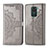 Coque Portefeuille Motif Fantaisie Livre Cuir Etui Clapet pour Xiaomi Redmi Note 9 Gris