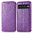 Coque Portefeuille Motif Fantaisie Livre Cuir Etui Clapet S01D pour Google Pixel 6 5G Violet