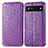 Coque Portefeuille Motif Fantaisie Livre Cuir Etui Clapet S01D pour Google Pixel 6a 5G Violet