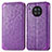 Coque Portefeuille Motif Fantaisie Livre Cuir Etui Clapet S01D pour Huawei Honor 50 Lite Violet