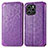 Coque Portefeuille Motif Fantaisie Livre Cuir Etui Clapet S01D pour Huawei Honor 60 SE 5G Violet