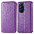 Coque Portefeuille Motif Fantaisie Livre Cuir Etui Clapet S01D pour Motorola Moto Edge Plus (2022) 5G Violet