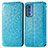 Coque Portefeuille Motif Fantaisie Livre Cuir Etui Clapet S01D pour Motorola Moto Edge S Pro 5G Bleu