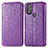 Coque Portefeuille Motif Fantaisie Livre Cuir Etui Clapet S01D pour Motorola Moto G Play Gen 2 Violet