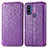 Coque Portefeuille Motif Fantaisie Livre Cuir Etui Clapet S01D pour Motorola Moto G Pure Violet