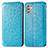 Coque Portefeuille Motif Fantaisie Livre Cuir Etui Clapet S01D pour Motorola Moto G Stylus (2021) Bleu