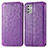 Coque Portefeuille Motif Fantaisie Livre Cuir Etui Clapet S01D pour Motorola Moto G Stylus (2021) Violet