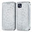 Coque Portefeuille Motif Fantaisie Livre Cuir Etui Clapet S01D pour Motorola Moto G50 5G Argent