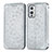 Coque Portefeuille Motif Fantaisie Livre Cuir Etui Clapet S01D pour OnePlus 9 5G Argent