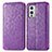 Coque Portefeuille Motif Fantaisie Livre Cuir Etui Clapet S01D pour OnePlus 9 5G Violet